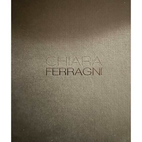 NWB $377 Chiara Ferragni Glitter Argent Wink Flat Shoes Silver Size 10 - Picture 11 of 11